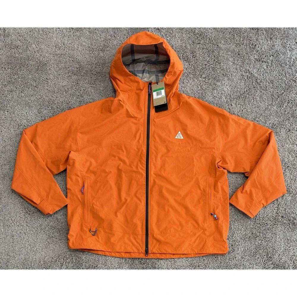 Nike ACG Morpho Storm-FIT ADV Rain Jacket Orange HJ0246-819 Womens Size XL NEW